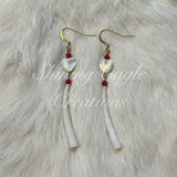 Dentallium Shell Earrings - various colours