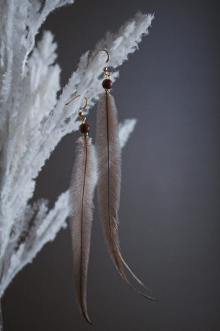 Feather Earrings; by Wild River Creations