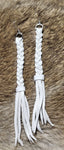 Braided Deer Hide Earrings - various options