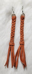 Braided Deer Hide Earrings - various options