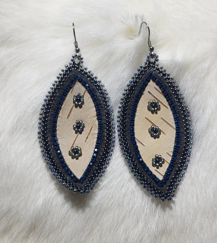 Birch Bark Large Tear Drop Earrings - various options; by Caroline Lackey's Hand Made Crafts