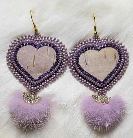 Birch Bark Heart Earrings - various options; by Caroline Lackey's Hand Made Crafts
