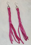 Braided Deer Hide Earrings - various options