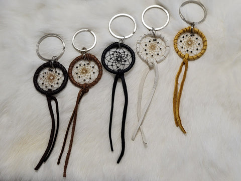 Dreamcatcher key chains - various colours; by Caroline Lackey's Hand Made Crafts