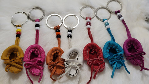 Small Moccasin Keychains; by Caroline Lackeys Hand Made Crafts