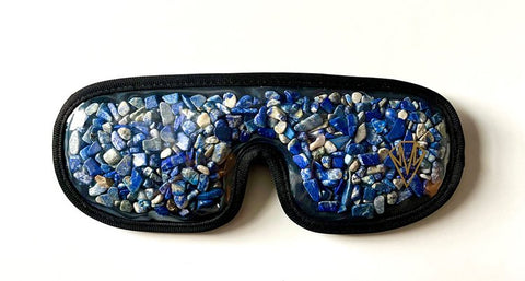 REVEAL eye mask (Blue Lapis Lazuli stone); by Mined Magic