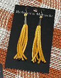 Leather Fringe Earrings by Rebecca Maracle