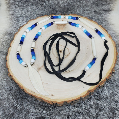 "Prayer to the Sky" White Buffalo Bone Necklace - various options; SunHeart Rises Designs