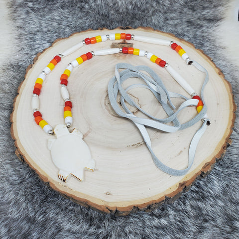 "Prayer to the Sun" White Buffalo Bone Necklace - various options; SunHeart Rises Designs