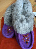 Youth Leather Moccasins; by Wandering Buffalo