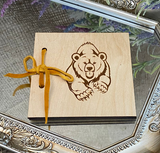 Mini Wooden Engraved Book by NICA's
