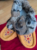 Youth Leather Moccasins; by Wandering Buffalo