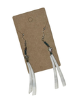 Double Dentalium Silver Turtle Earrings; by Auntie Maymie & Nana Creations