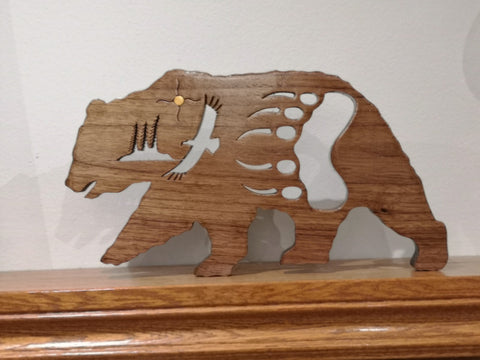 Bear "Mukwa" - Walnut Wood carving; by Wesley Havill