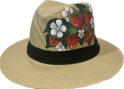 Painted Hat - Strawberry Summer