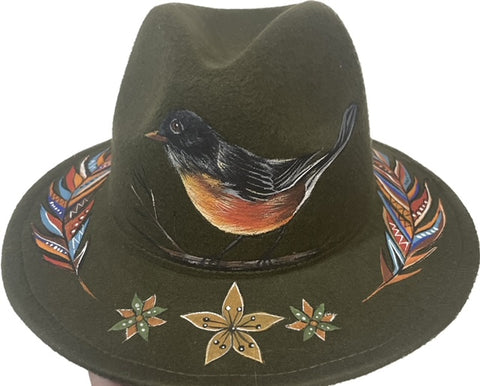 Painted Hat - Robin