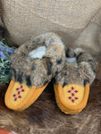 Youth Leather Moccasins; by Wandering Buffalo