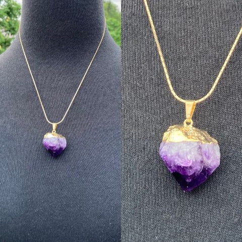 Amethyst Point Gold Plated (small); by Laura Leonard Originals