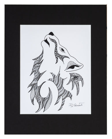 Black and White Canvas - Wolf; Artistic Inspirations by Debra