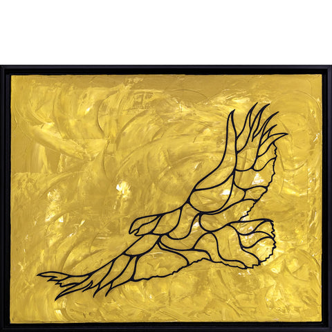 Framed Acrylic Print, Eagle - Gold; Artistic Inspirations by Debra