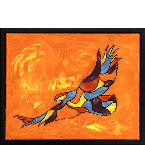 Framed Acrylic Print, Eagle - Orange; Artistic Inspirations by Debra
