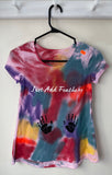 Tie-dye Youth T-shirts - Hand Prints (various designs); by Just Add Feathers