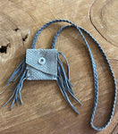 Snake Skin Medicine Bag Necklace; by Rebecca Maracle Mohawk Feathersmith