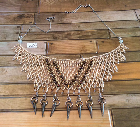 Netted Necklace B11; by CreeAtions