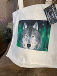 Wolf Tote bag; by Michelle St-Denis Designs