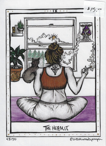 'The Hermit' Tarot Print - Creations by Steph