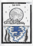 'The Moon' Tarot Print (White Background) - Creations By Steph